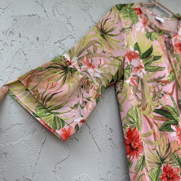 J. Jill Women's  3/4 Sleeve Seashell Paradise Found‎ Tunic Blouse SZ LP - Picture 3 of 11